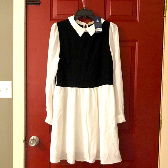 Never worn size large black and white dress - Picture 1 of 3